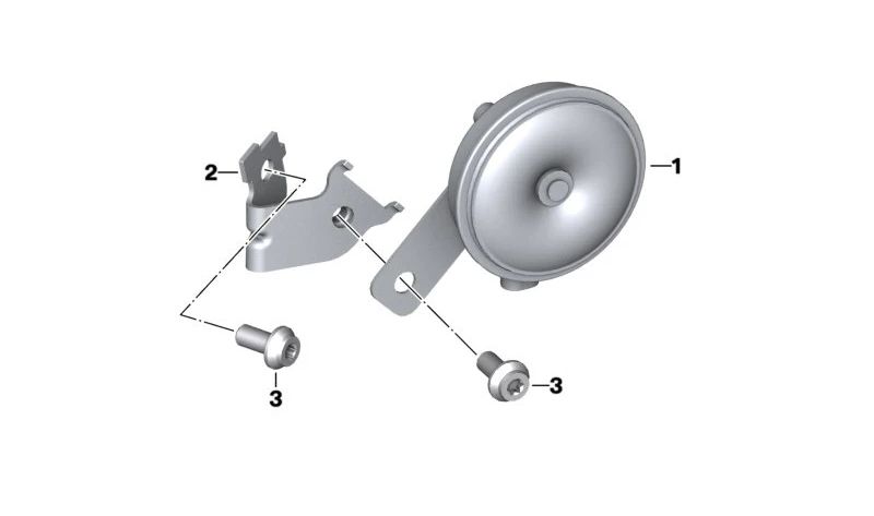 Soporte de sujeción OEM 61331599189 para BMW Motorrad R1200GS, R1200R, R1200RT, R1250GS, R1250R, R1250RT. Original BMW.