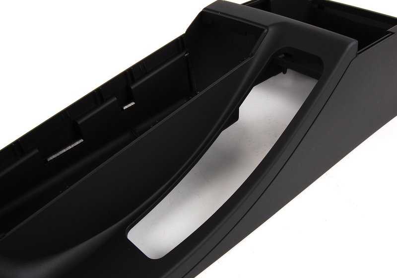 Consola apoyabrazos central OEM 51168218305 para BMW Serie 3 E46 (1997-2006). Color negro. Original BMW.
