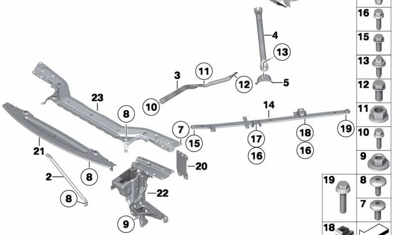 Soporte de barra estabilizadora izquierda OEM 41007224903 para BMW E89. Original BMW.