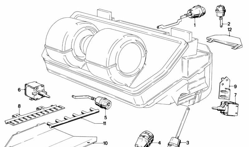 Soporte (Halter) OEM 62121367867 para BMW E12, E24, E23. Original BMW.