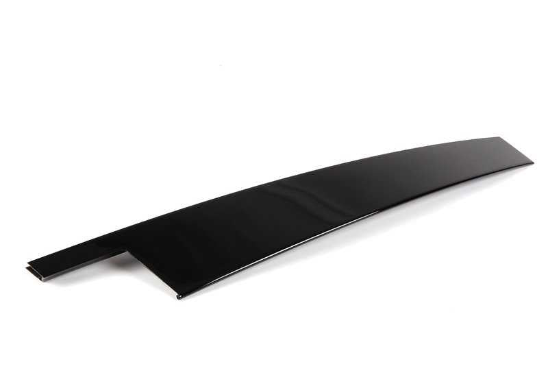 Embellecedor marco ventana puerta delantera izquierda OEM 51332695283 para BMW E46 (todos los modelos compatibles). Acabado negro brillante. Original BMW.