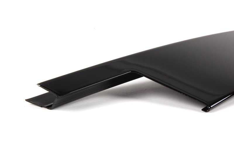 Embellecedor marco ventana puerta delantera izquierda OEM 51332695283 para BMW E46 (todos los modelos compatibles). Acabado negro brillante. Original BMW.