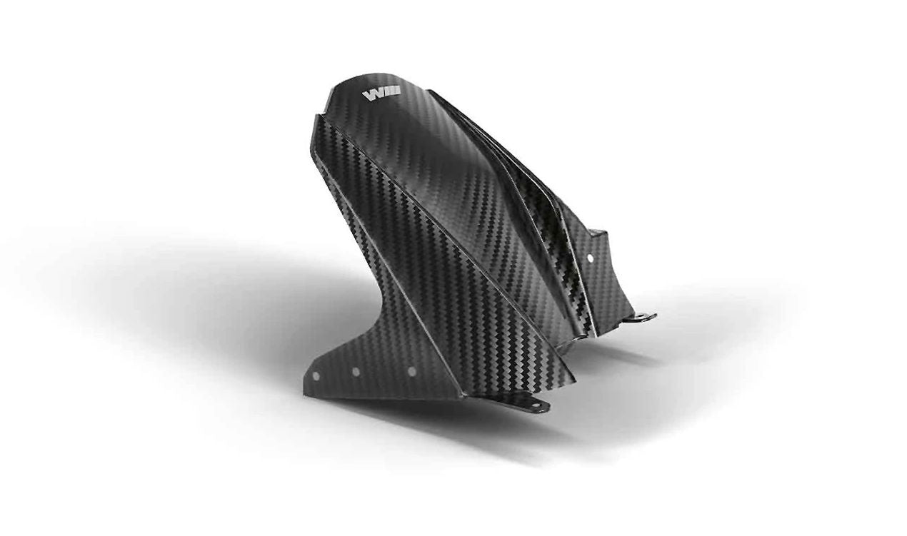 Tampa da roda traseira de carbono M OEM 77318404078 para BMW Motorrad S 1000 R, S 1000 RR, M 1000 RR, M 1000 R. Original BMW Motorrad.