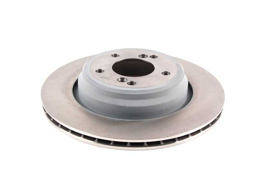 Rear ventilated brake disc 34212229379 for BMW E46, E39, E38, E60, E61, E83, E53. Compatible with multiple engines. Original BMW piece.