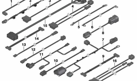 Cable set Heating front seat OEM 52102753025 for Mini R56, Clubman R55, Cabrio R57, Coupé R58, Roadster R59 ... and more. Original Mini.