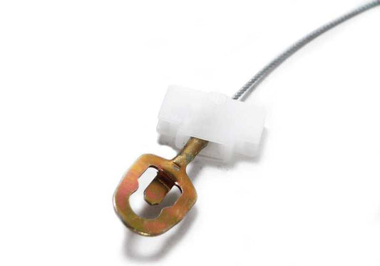 Cable unlocking front seat 465mm OEM 52101916611 for BMW 3 E30 series, 6 E24 series ... and more. Original BMW.