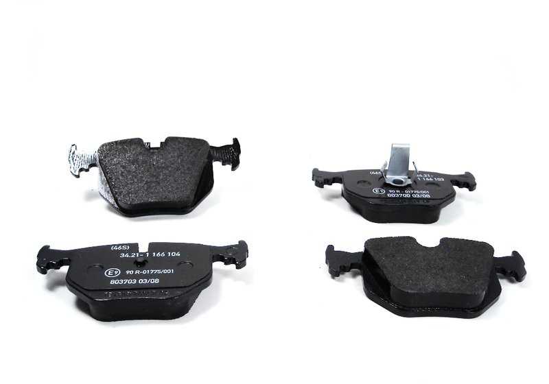 Juego de pastillas de freno sin amianto OEM 34216761240 para BMW E46 (Modelos compatibles: 316i, 318i, 320i, 323i, 325i, 328i, 330i y más). Original BMW.