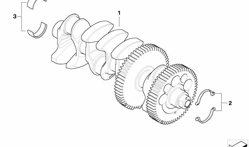 Rondella BUM OEM 11217676054 per BMW K1200 S BMITS, K1200 R, K1300 S, K1300 R, K1300 GT. BMW MOTORAD originale.