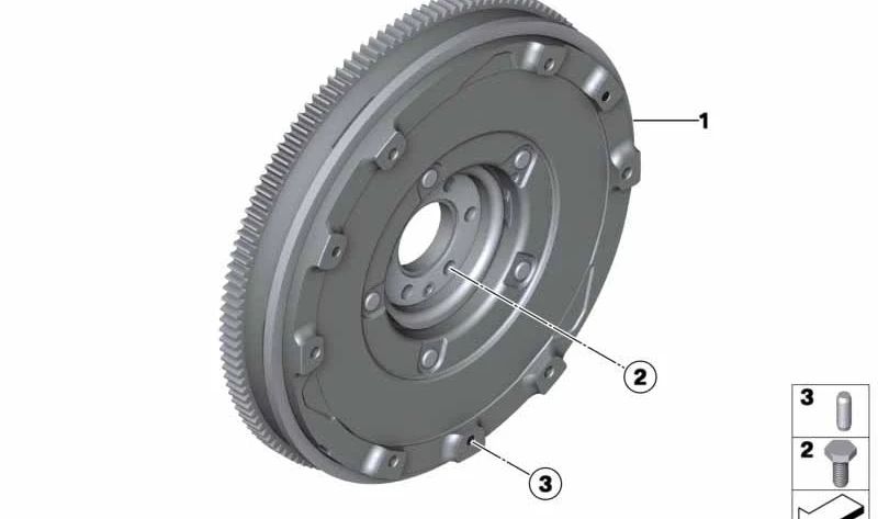 Volante de dos masas OEM 21207575069 para MINI R55, R56, R57 Cooper S. Original MINI.