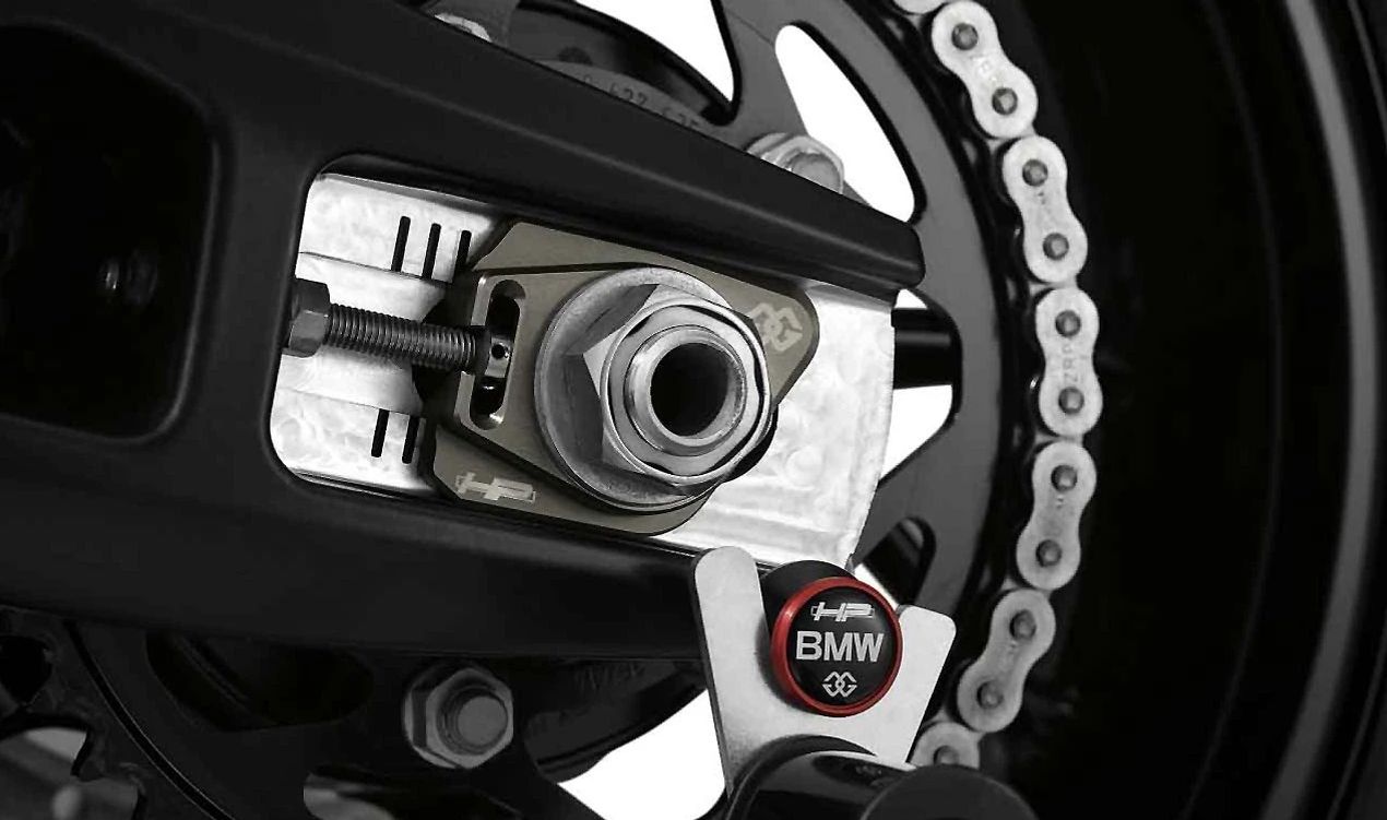 Tendeur de chaîne HP OEM 77258560292 pour motos BMW S 1000 RR, S 1000 R, S 1000 XR, HP4. BMW Motorrad d'origine.