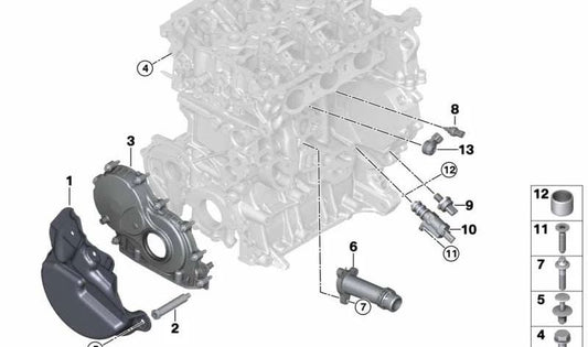 Akustischer Isolator OEM 11148639561 für BMW F20, F21, F22, F23, F30, F31, F32, F35, F36. Original BMW.