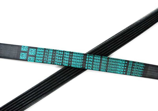 Correa poly-v OEM 11287631818 para BMW Serie 7 E65, E66. Original BMW.