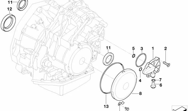 Anillo obturador OEM 24277520147 para MINI R50, R52 (2001-2008). Original MINI.