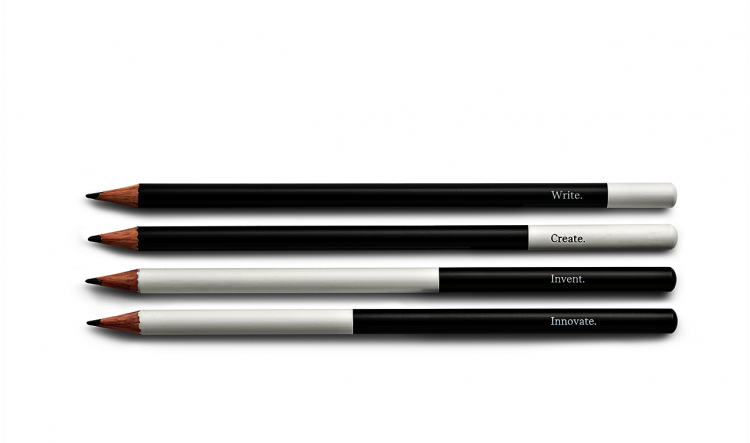 Mini Pencil Set Black / White Pencils. Original Bmw Spare Parts