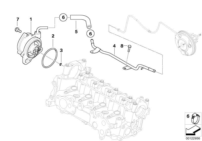 Junta tórica (O-Ring) OEM 11667791138 para MINI R50 One (2003-2006). Compatible con modelos con motor W17 y cambio manual. Original MINI.