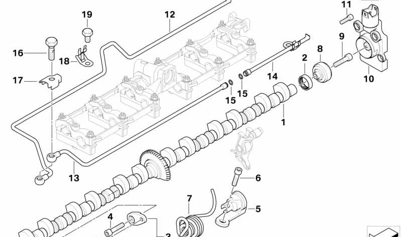 Soporte de muelle OEM 11377512183 para BMW E65 y E66 (modelos 760i y 760Li con motor N73). Original BMW.