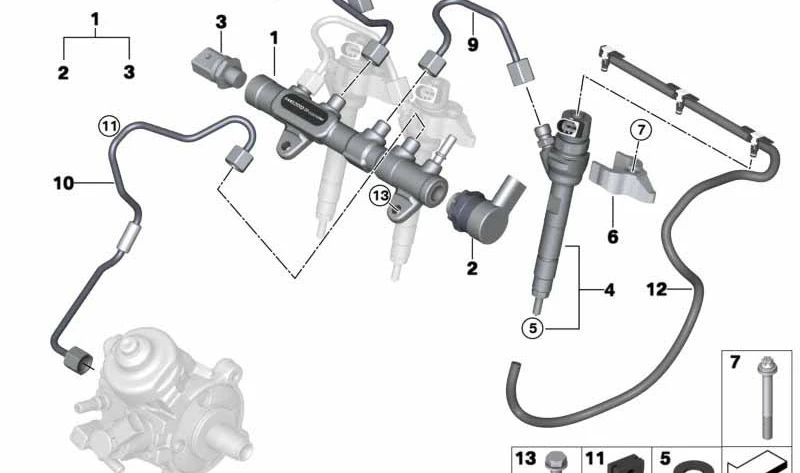 Acumulador de presión OEM 13538579238 para BMW F40, F44, F45, F46, X1 F48, X2 F39 y MINI F55, F56, F57, F54, F60… y más. Original BMW y MINI.