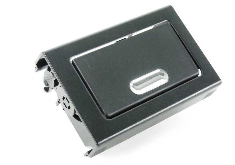 Cenicero negro/cromado OEM 51162492159 para BMW E36. Original BMW.