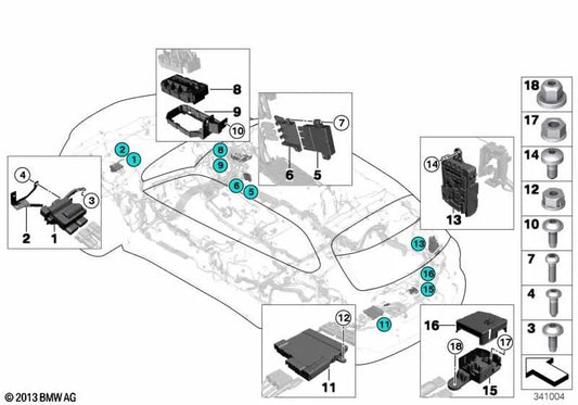 Distributor B+ for BMW F15, F16 (OEM 61149285504). Genuine BMW.