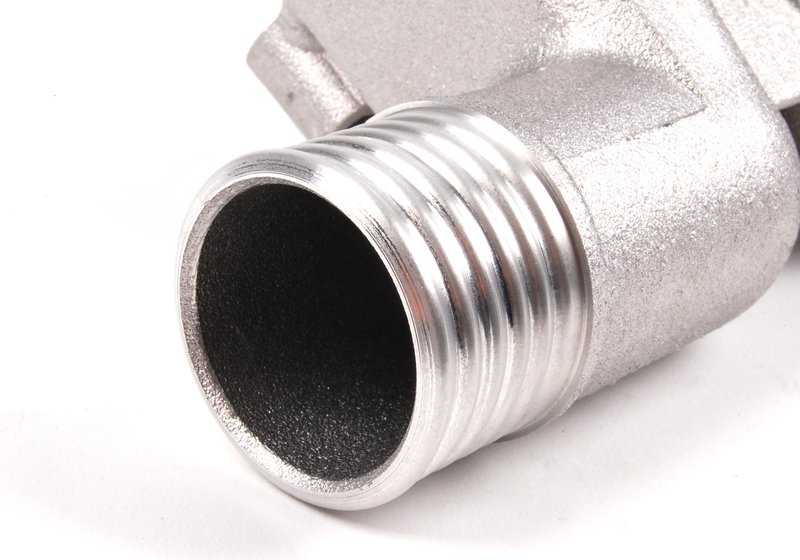 Brida de conexión OEM 11531721966 para BMW E30 y E36. Pieza original BMW, parte del sistema de refrigeración (bomba de agua/termostato).