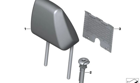 Base traseira para mini F65, F66, U25; BMW 2 U06 Series, X1 U11, U12, X2 U10 (OEM 52109493503). BMW original