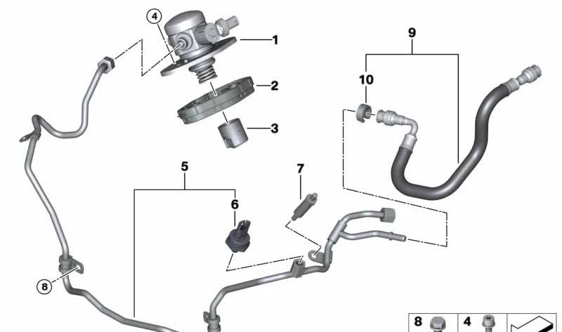 Tubería de combustible OEM 13538096112 para BMW MG09, X5 F95 y G05 (modelos XM Label, X5 M, X5 M Competition, X5 M60i xDrive). Original BMW.