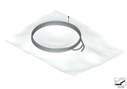 Blau-gelbes elektrisches Kabel 1,00 mm² OEM 61121391693 für BMW E81 (116d, 116i) mit N47-, N45T- und N43-Motoren. Kompatibel mit manuellen und automatischen Versionen. Original BMW.