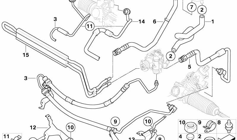 Tubo de refrigerante OEM 17113413195 para BMW X3 E83. Original BMW.
