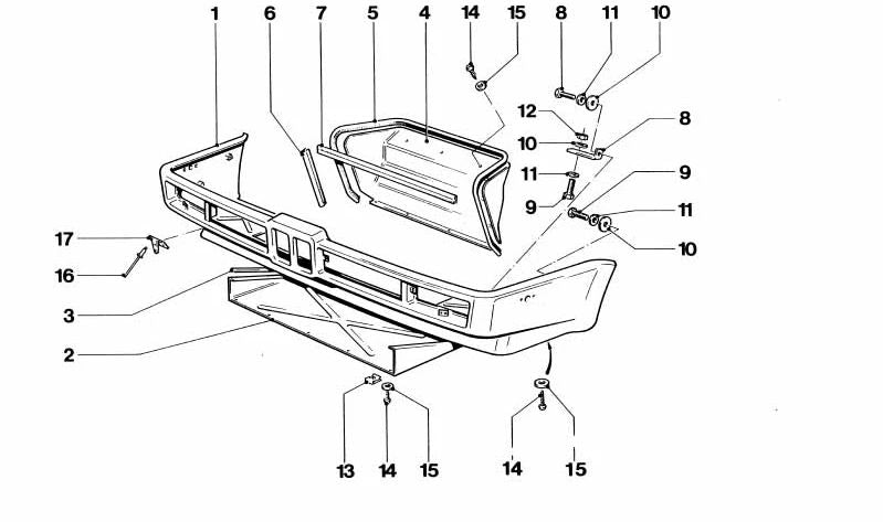 Deflector de aire OEM 41132165108 para BMW E30. Pieza original BMW diseñada para la correcta canalización del aire en el compartimento delantero.