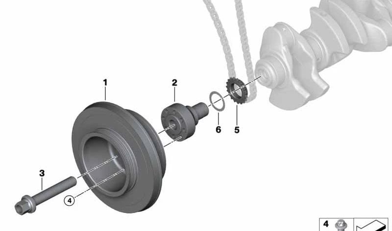 Arandela OEM 11238090136 para BMW E82, E88, F20, F21, F22, F23, F87, E90, E91, E92, E93, F30, F31, F34, F80, F32, F33, F36, F82, F83, E60, E61, F07, F10, F11, F06, F12, F13, F01, F02, E84, F25, F26, E70, F15, E71, F16, E89. Original BMW.