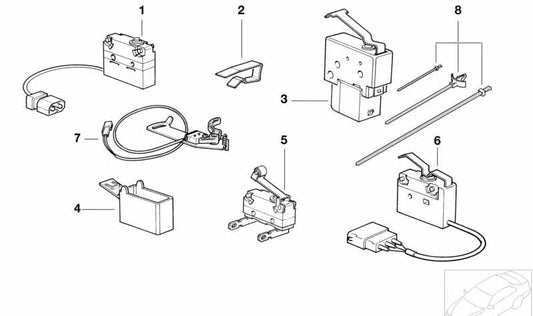 Microswitch Windshield Motor OEM 61318353502 for BMW E36 (316g, 316i) Models with M40 and M43 motor. Compatible with manual and automatic change. Original BMW.