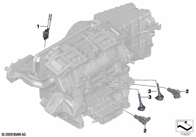 Capteur de température du radiateur pour BMW E60, E60N, E61, E61N, F07, F10, F11, F18, E63, E63N, E64, E64N, F06, F12, F13, F01, F02, F04 (OEM 64116920431). BMW d'origine