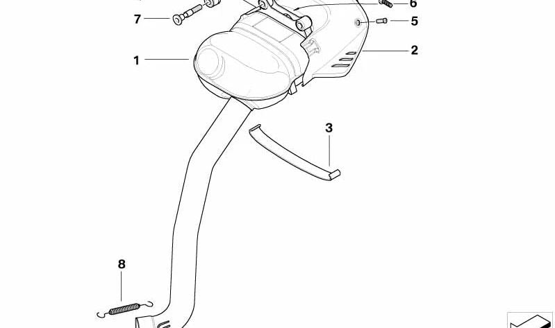 Correa de sujeción escape OEM 18127690271 para BMW Motorrad R 1200 S. Original BMW Motorrad.
