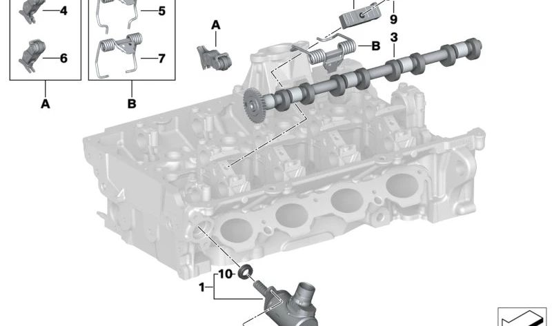 Eixo de cames variável (Exzenterwelle) OEM 11378630462 para BMW. Compatível com os modelos: F20, F21, F40, F52, F22, F23, F44, F45, F46, G42, F30, F31, F34, F35, G20, G21, G28, F32, F33, F36, G22, G21, G26, G30, G31, G38, G32, G11, G12, F48, F49, F39,