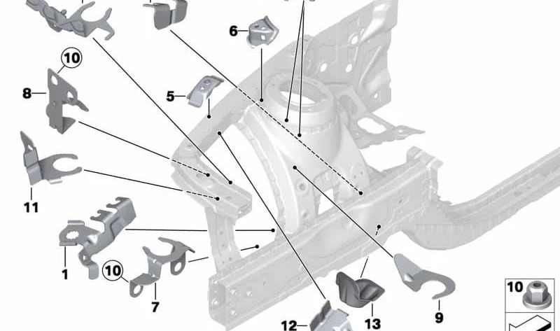 Soporte trasero derecho de barra estabilizadora OEM 41007346818 para BMW F23, F23N, F87, F87N, F33, F33N, F83, F83N. Original BMW.