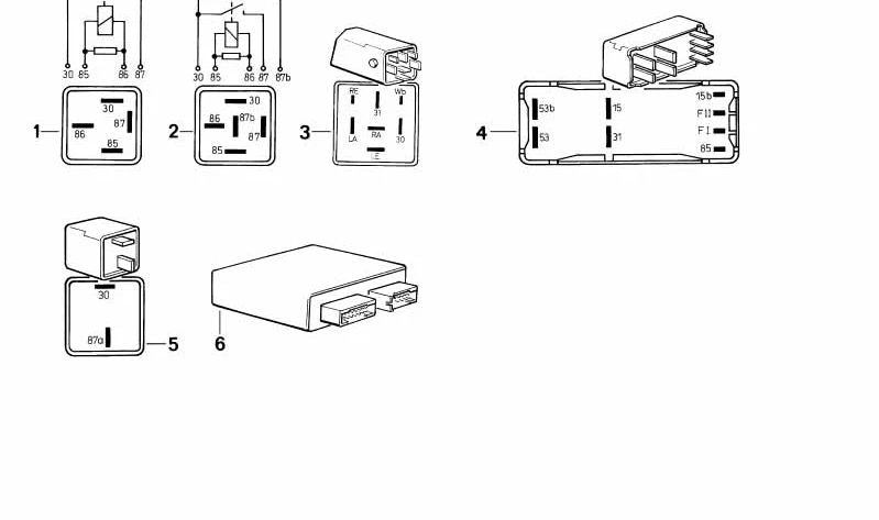 Módulo de luces de emergencia OEM 61311379040 para BMW E32, Z1. Original BMW.