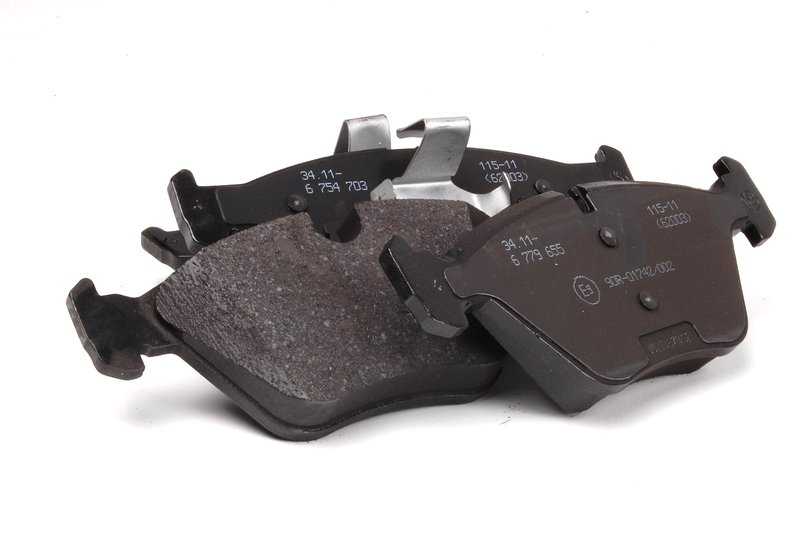 Juego de pastillas de freno sin asbesto OEM 34116779652 para BMW E46, E85, E86. Original BMW.