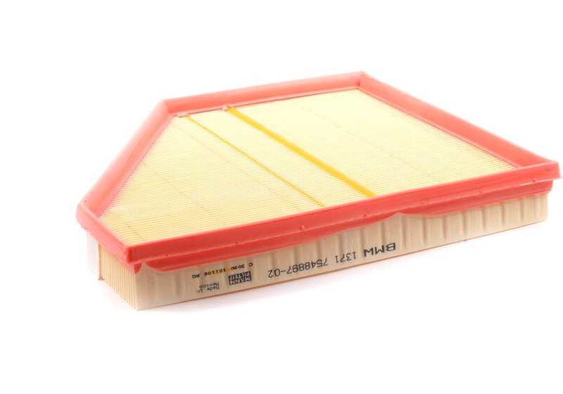 Filtro de aire izquierdo OEM 13717548897 para BMW E70. Original BMW.
