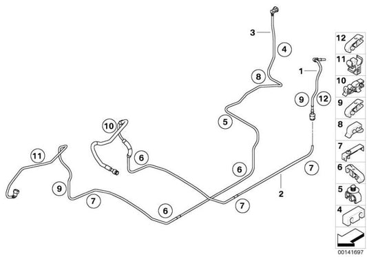 Tubería del aire de barrido OEM 16126756921 para MINI R50, R53. Original MINI.