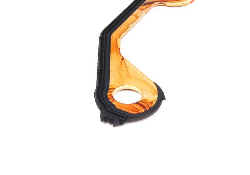 Junta para tapa de cadena OEM 11141439717 para BMW E53, E60, E61, E63, E64, E65, E66, E70. Compatible con motores N62 y N62T. Original BMW.