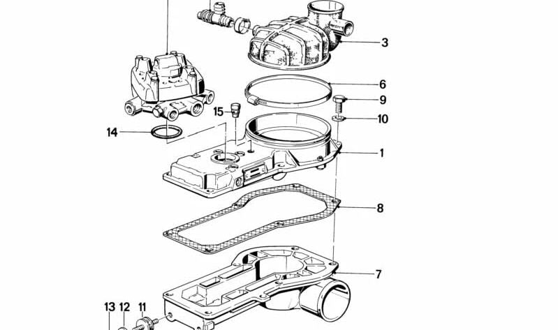 Ansaugütze per BMW 3 E21, serie E30, 5 E12 E128 (OEM 13511267133). BMW originale