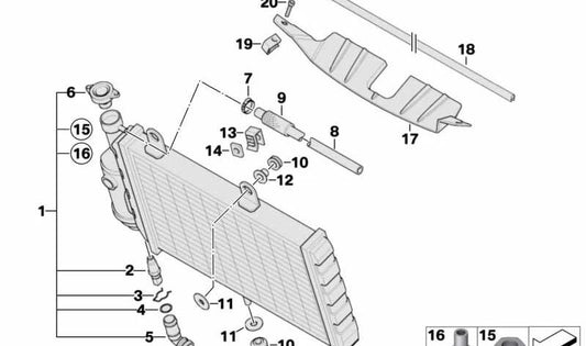 OEM clamp 17111464991 for bmw f 650 gs motorcycles, g 650 x, k 1200 rs ... and more. Original BMW Motorrad.