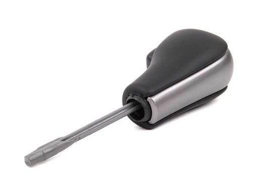 Pomo de cambio en piel OEM 25167522365 para BMW E60, E61, E63, E64. Original BMW.