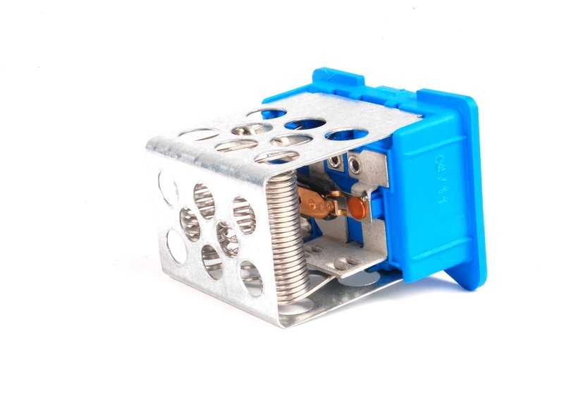 Resistencia del ventilador calefacción OEM 64118391699 para BMW E34, E32. Controla las velocidades del aire acondicionado o calefacción. Original BMW.