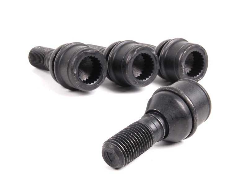 Juego de tornillos antirrobo de rueda OEM 36136773191 para BMW X5 E53 (todos los modelos: 3.0d, 3.0i, cambio manual y automático). Incluye adaptador especial y tarjeta de código. Original BMW.