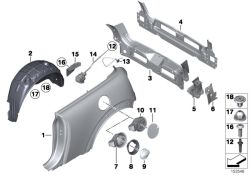 Soporte de mecanismo de maniobra OEM 41352752429 para MINI R56, R56 LCI. Original MINI.