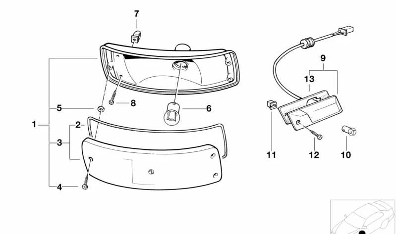 Intermitente derecho OEM 63131373298 para BMW E28. Original BMW.