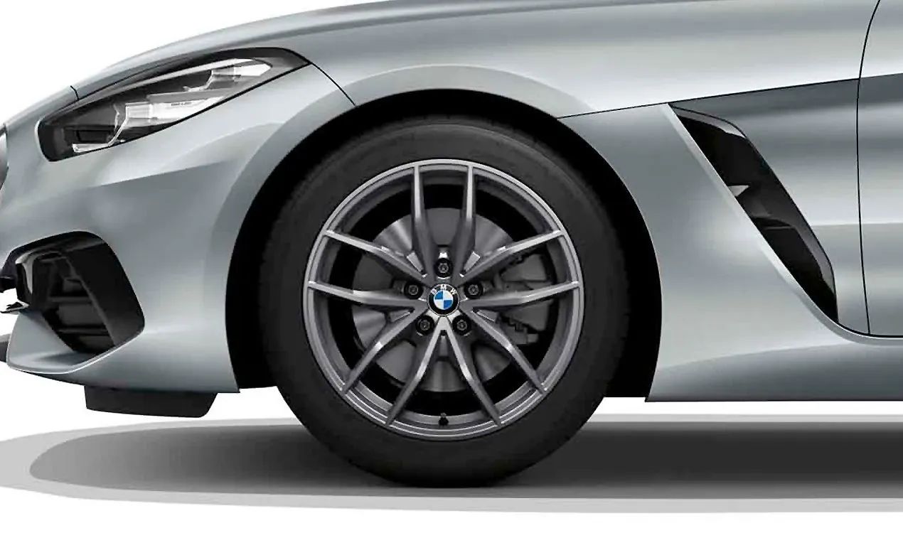 Jante de raios em V de alumínio 18" Ferric Grey OEM 36116883639 para eixo dianteiro BMW Z4 G29. Originais BMW.