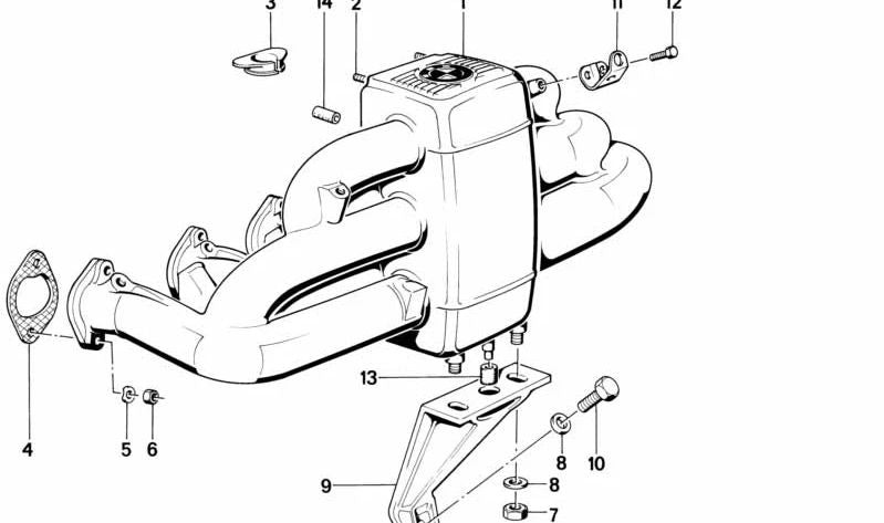 METALLISCHE Zulassungsunterstützung OEM 13541711061 für BMW E28 {525i, 528i, 535i} mit M30 -Motor. Original BMW.