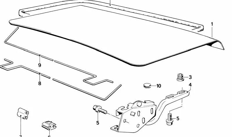Barra de torsión derecha OEM 41621839194 para BMW E24 628CSi, 630CS. Modelos: 5111, 5121, 5131, 5132, 5141, 5142, 5171, 5172, 5181, 5182. Original BMW.
